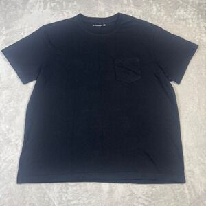 NWOT American Giant Mens Short Sleeve Pocket T Shirt Tee Black 2XL Made in USA